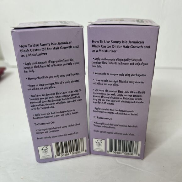 Sunny Isle Jamaican Castor Oil Lavender Black 4 Ounce (118ml) (2 Pack) - Picture 5 of 6